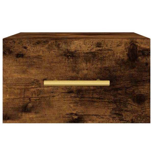 vidaXL Väggmonterat sängbord 2 st rökfärgad ek 35x35x20 cm - Förvaringsskåp & garderober