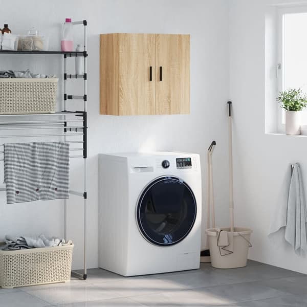 vidaXL vægskab 60x31x60 cm konstrueret træ sonoma-eg -  Opbevaringsskabe