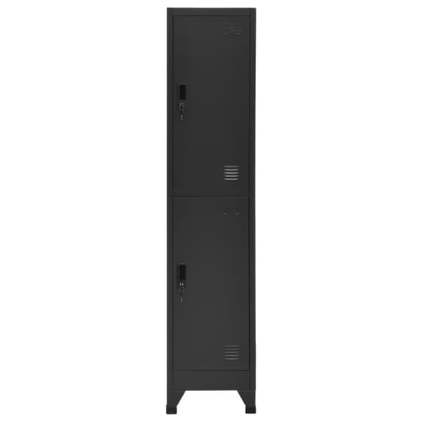 vidaXL skab 38x45x180 cm stål antracitgrå - Opbevaringsskabe