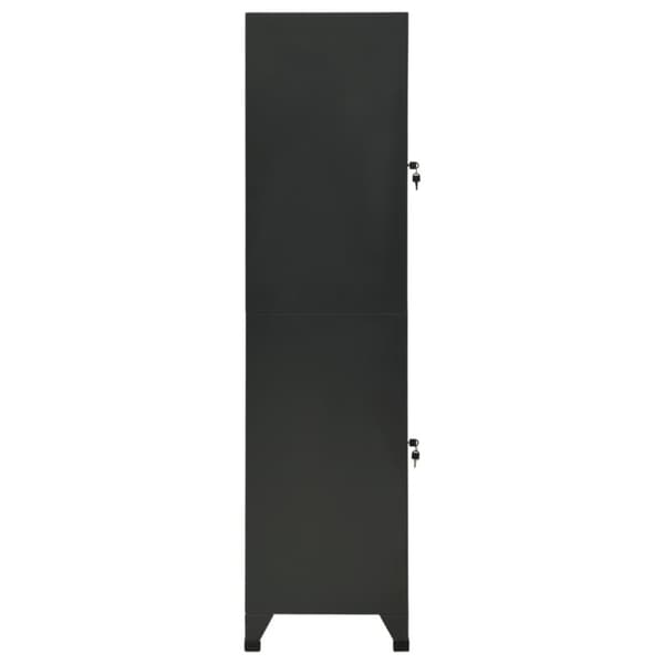 vidaXL skab 38x45x180 cm stål antracitgrå -  Opbevaringsskabe