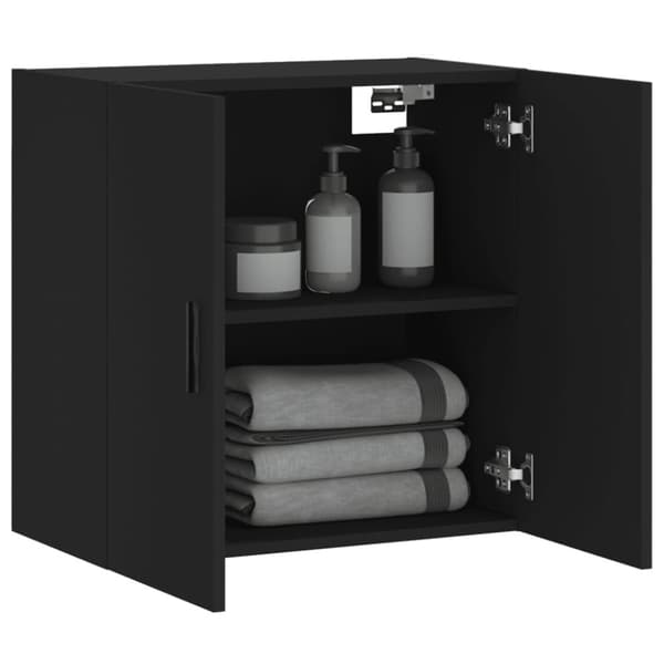 vidaXL Väggskåp svart 60x31x60 cm konstruerat trä - Förvaringsskåp & garderober