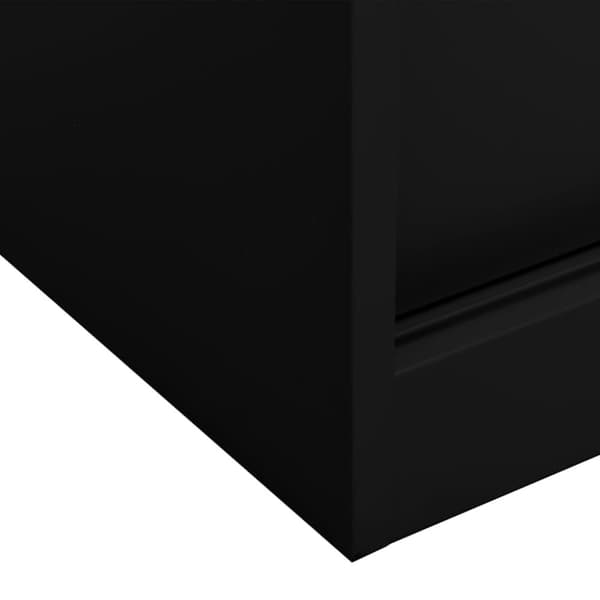 vidaXL kontorskab med skydedøre 90x40x90 cm stål sort -  Opbevaringsskabe