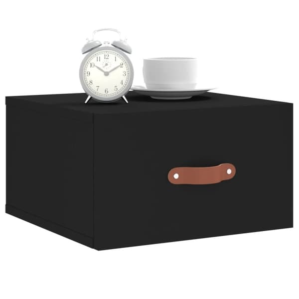 vidaXL Väggmonterade sängbord 2 st svart 35x35x20 cm - Förvaringsskåp & garderober