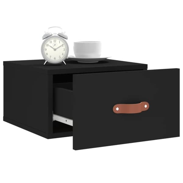 vidaXL Väggmonterade sängbord 2 st svart 35x35x20 cm - Förvaringsskåp & garderober