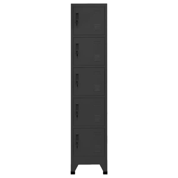 vidaXL Förvaringsskåp antracit 38x40x180 cm stål -  Förvaringsskåp & garderober
