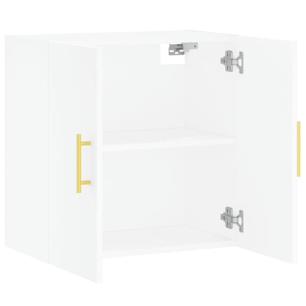 vidaXL vægskab 60x31x60 cm konstrueret træ hvid - Opbevaringsskabe