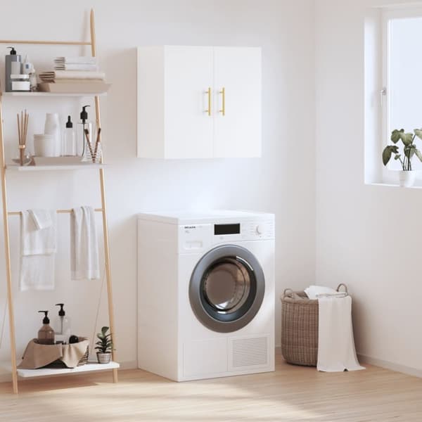 vidaXL vægskab 60x31x60 cm konstrueret træ hvid - Opbevaringsskabe
