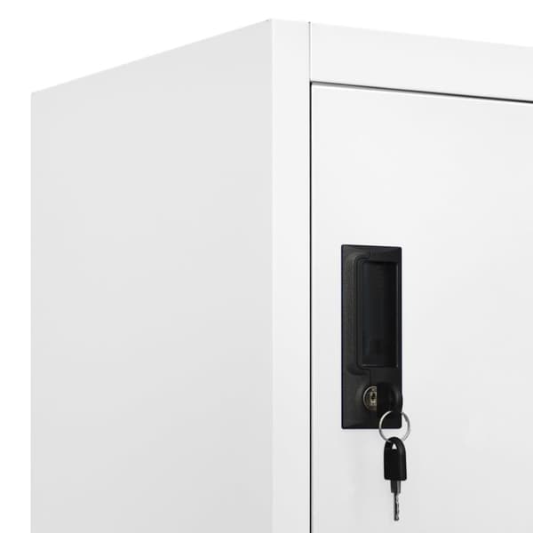 vidaXL skab 90x40x180 cm stål hvid - Opbevaringsskabe