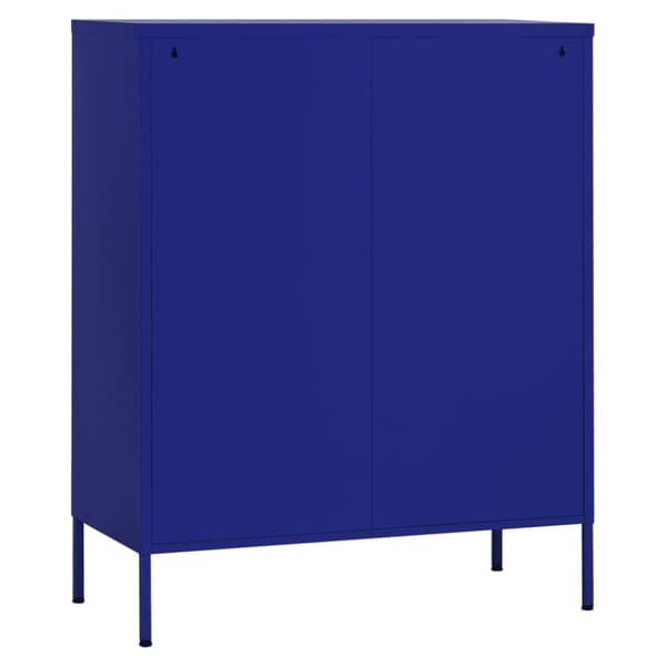 vidaXL Förvaringsskåp marinblå 80x35x101,5 cm stål - Förvaringsskåp & garderober