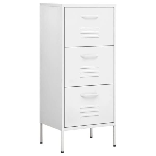vidaXL opbevaringsskab 42,5x35x101,5 cm stål hvid -  Opbevaringsskabe