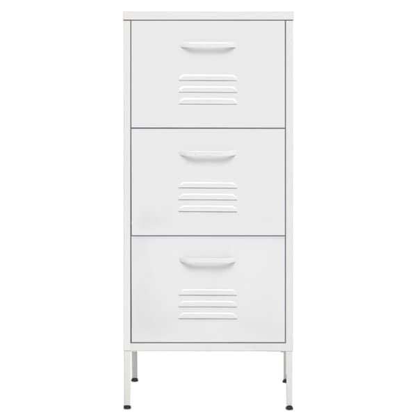 vidaXL opbevaringsskab 42,5x35x101,5 cm stål hvid - Opbevaringsskabe