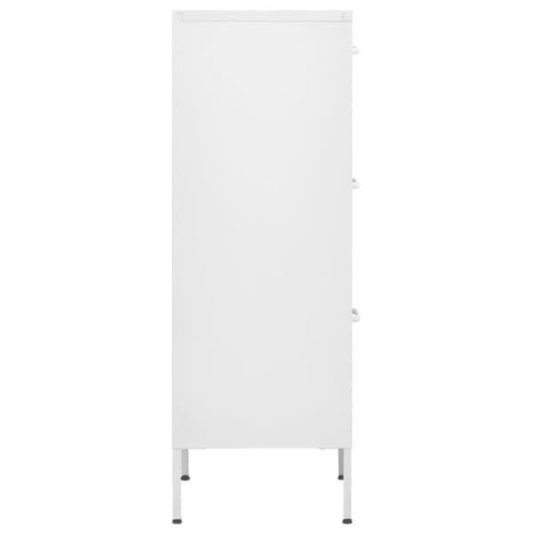 vidaXL opbevaringsskab 42,5x35x101,5 cm stål hvid - Opbevaringsskabe