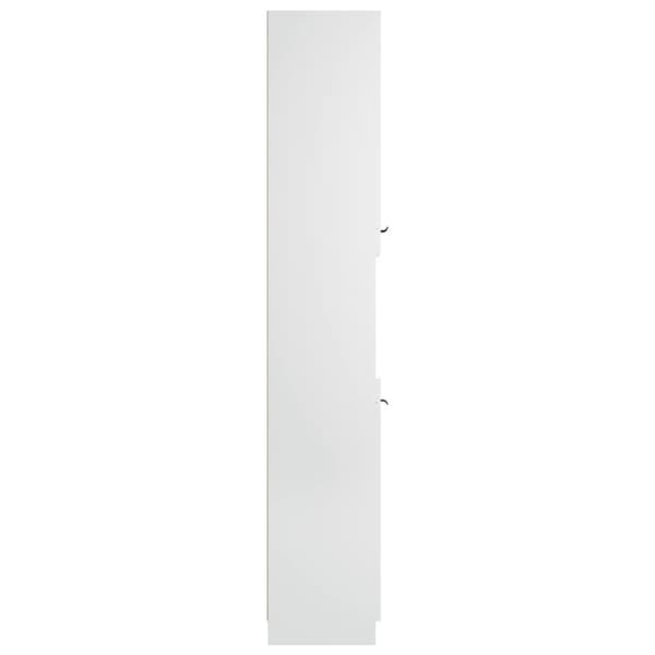 vidaXL badeværelsesskab 32x34x188,5 cm konstrueret træ hvid -  Opbevaringsskabe