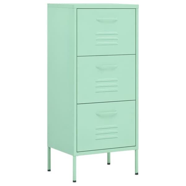 vidaXL opbevaringsskab 42,5x35x101,5 cm stål mintgrøn - Opbevaringsskabe