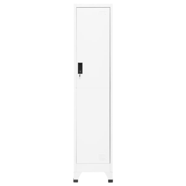 vidaXL Förvaringsskåp vit 38x45x180 cm stål - Förvaringsskåp & garderober