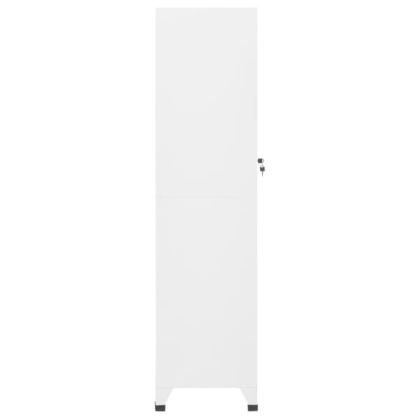 vidaXL Förvaringsskåp vit 38x45x180 cm stål - Förvaringsskåp & garderober