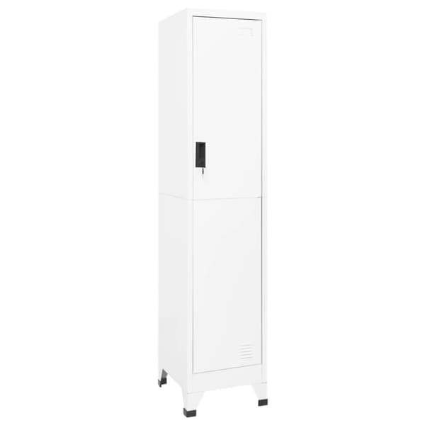vidaXL Förvaringsskåp vit 38x45x180 cm stål -  Förvaringsskåp & garderober