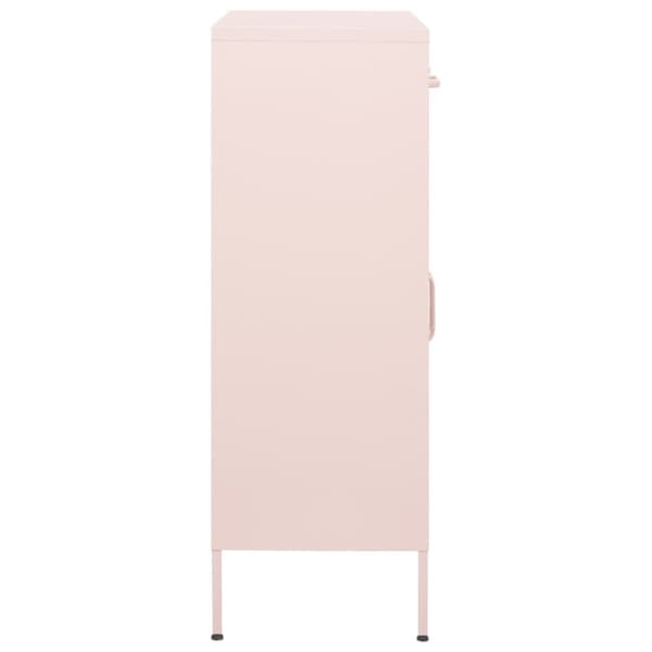 vidaXL Varastokaappi pinkki 80x35x101,5 cm teräs - Säilytys- & lukkokaapit