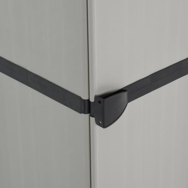 vidaXL opbevaringsskab til haven 34x40x168 cm 3 hylder grå og sort - Opbevaringsskabe