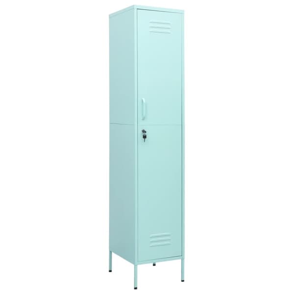 vidaXL skab 35x46x180 cm stål mintgrøn - Opbevaringsskabe