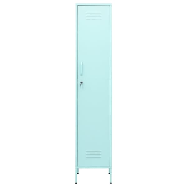 vidaXL skab 35x46x180 cm stål mintgrøn - Opbevaringsskabe