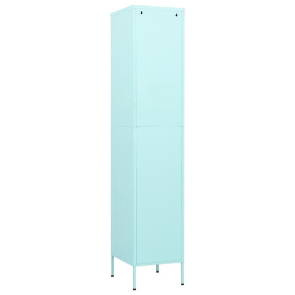 vidaXL skab 35x46x180 cm stål mintgrøn - Opbevaringsskabe