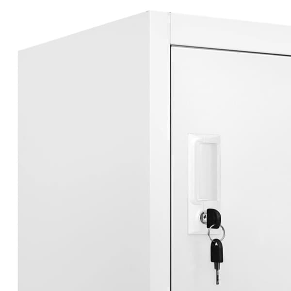 vidaXL lockerskab med 9 rum 90x45x180 cm grå - Opbevaringsskabe