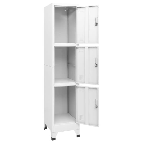 vidaXL Lukkokaappi 3 lokerolla 38x45x180 cm -  Säilytys- & lukkokaapit