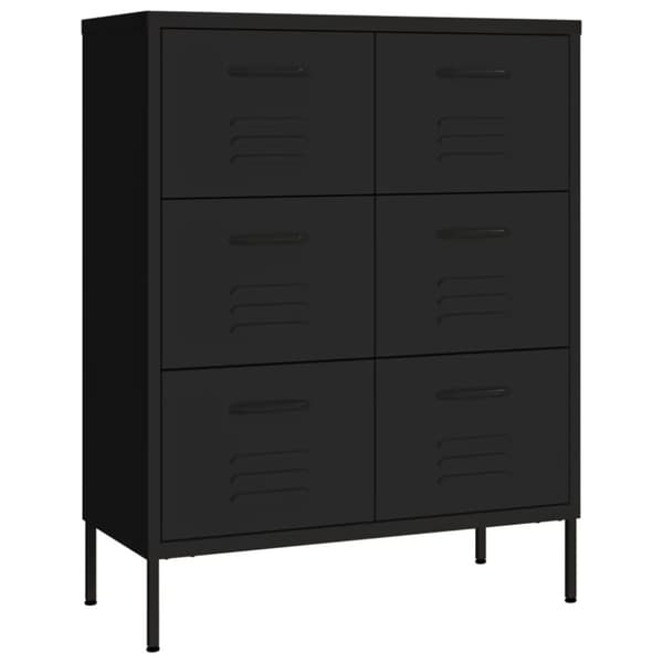 vidaXL Lipasto musta 80x35x101,5 cm teräs - Säilytys- & lukkokaapit