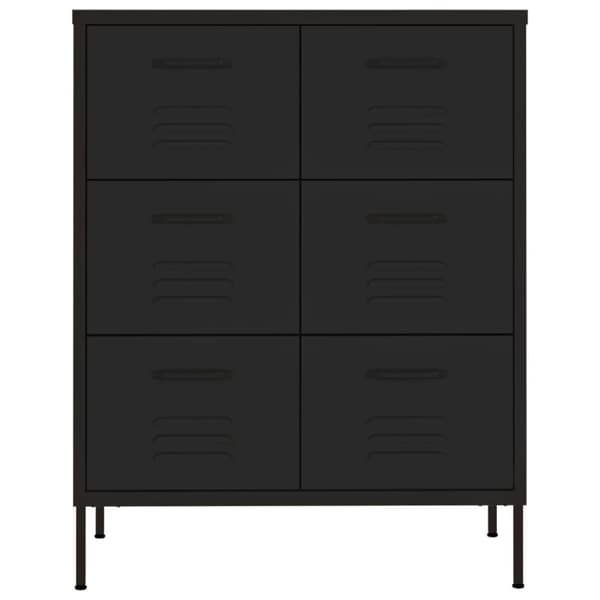 vidaXL Lipasto musta 80x35x101,5 cm teräs -  Säilytys- & lukkokaapit