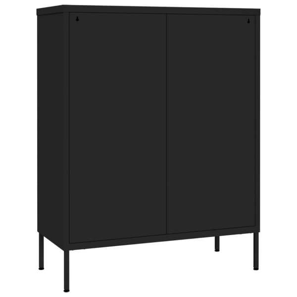 vidaXL Lipasto musta 80x35x101,5 cm teräs - Säilytys- & lukkokaapit