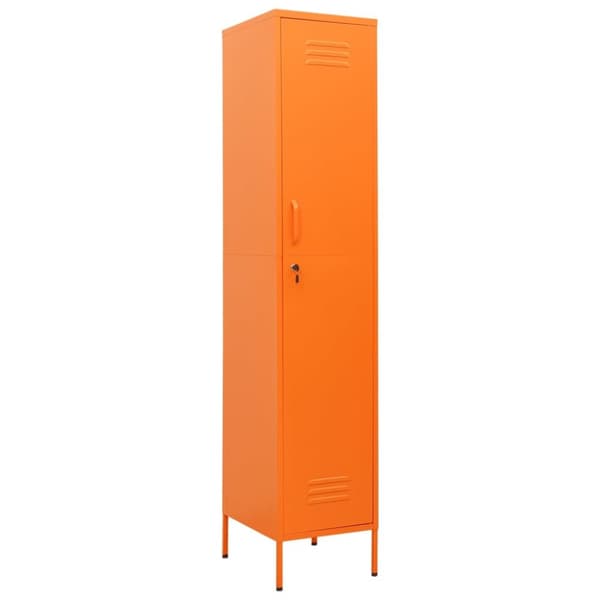 vidaXL skab 35x46x180 cm stål orange -  Opbevaringsskabe