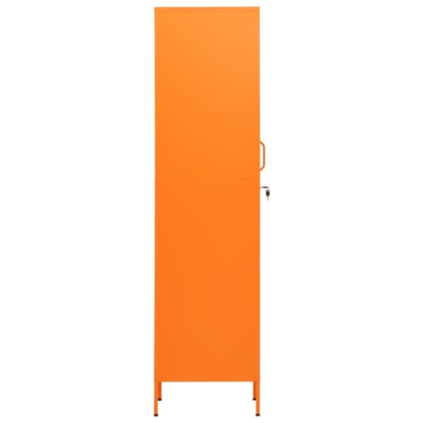 vidaXL skab 35x46x180 cm stål orange -  Opbevaringsskabe