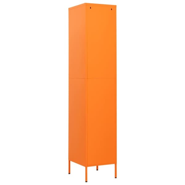 vidaXL skab 35x46x180 cm stål orange -  Opbevaringsskabe