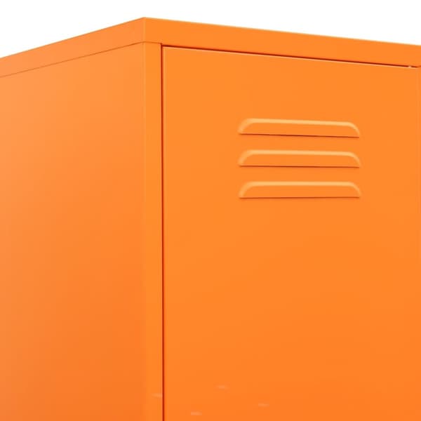 vidaXL skab 35x46x180 cm stål orange -  Opbevaringsskabe