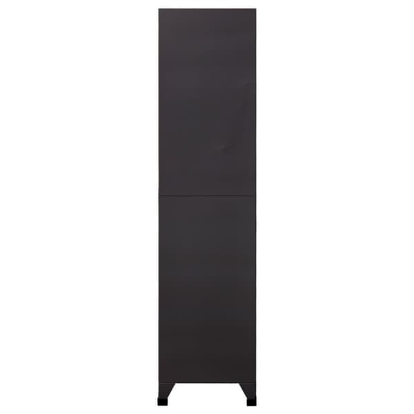 vidaXL skab 90x40x180 cm stål antracitgrå og hvid -  Opbevaringsskabe