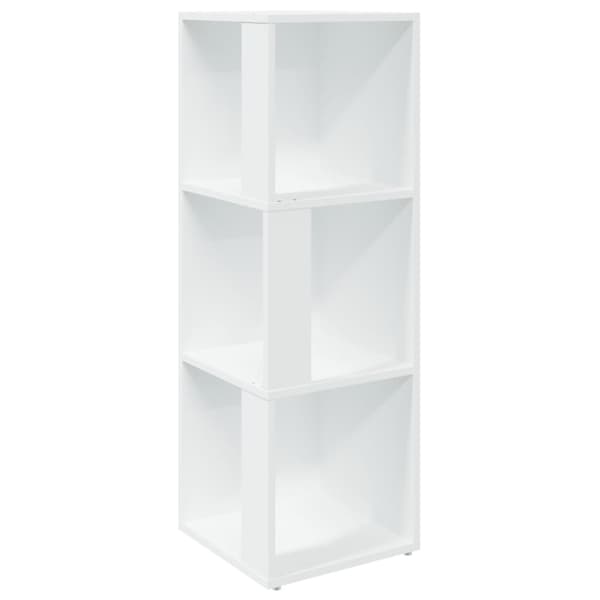 vidaXL hjørnereol 33x33x100 cm spånplade hvid -  Opbevaringsskabe