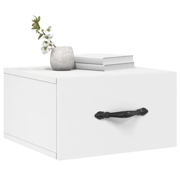 vidaXL væghængte sengeborde 2 stk. 35x35x20 cm hvid - Opbevaringsskabe