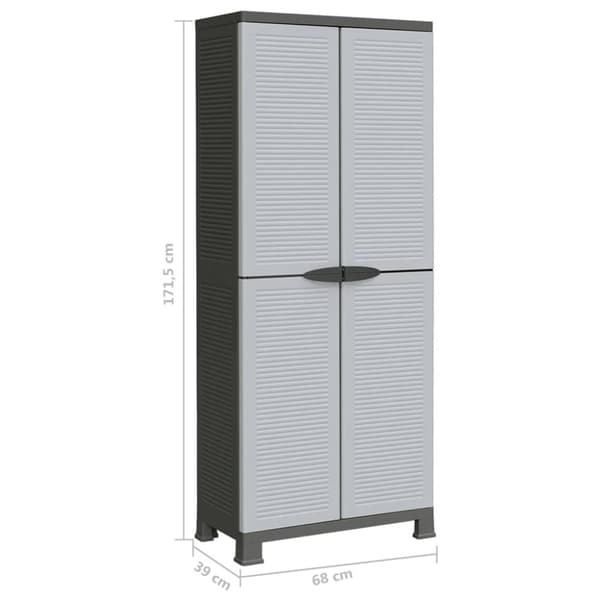 vidaXL opbevaringsskab 68x39x171,5 cm plastik -  Opbevaringsskabe