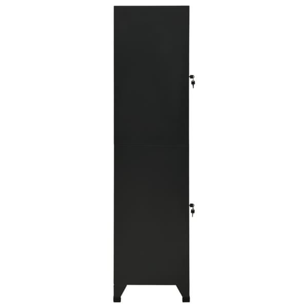 vidaXL Förvaringsskåp svart 38x45x180 cm stål -  Förvaringsskåp & garderober
