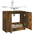 Miniatyrbillede 7 af 11: vidaXL badeværelsesskab 64,5x33,5x59 cm konstrueret træ røget egetræ -  Opbevaringsskabe