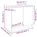 Miniatyrbillede 11 af 11: vidaXL badeværelsesskab 64,5x33,5x59 cm konstrueret træ røget egetræ -  Opbevaringsskabe