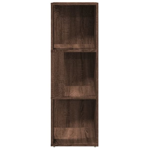 vidaXL hjørnereol 33x33x100 cm konstrueret Brun eg egetræsfarve -  Opbevaringsskabe