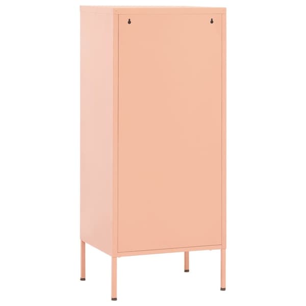 vidaXL opbevaringsskab 42,5x35x101,5 cm stål lyserød - Opbevaringsskabe