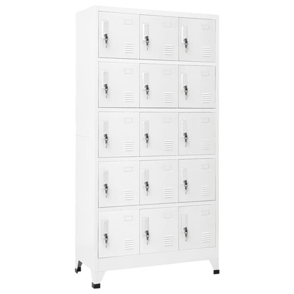vidaXL Förvaringsskåp ljusgrå 90x40x180 cm stål -  Förvaringsskåp & garderober