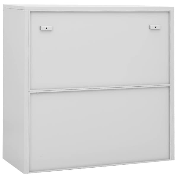 vidaXL Dokumentskåp med skjutdörr ljusgrå 90x40x90 cm stål -  Förvaringsskåp & garderober
