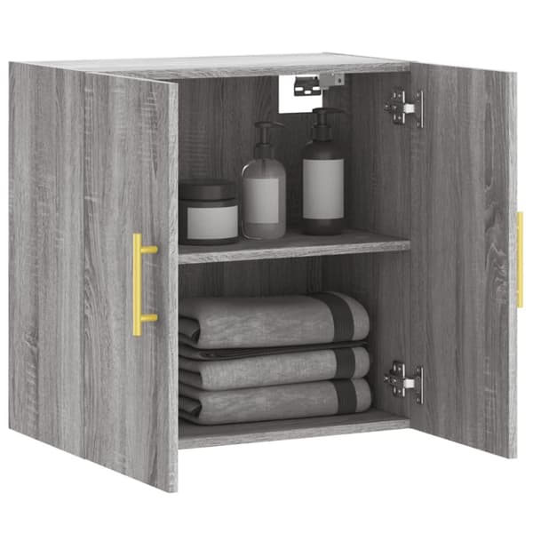 vidaXL vægskab 60x31x60 cm konstrueret træ grå sonoma-eg -  Opbevaringsskabe