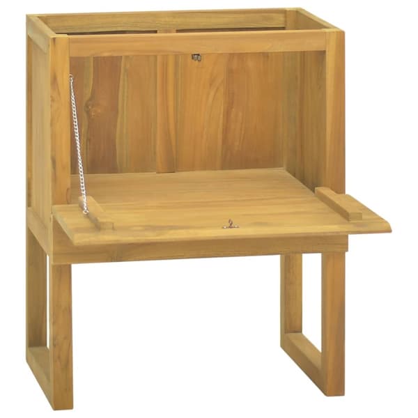 vidaXL Kylpyhuoneen kaappi 60x45x75 cm täysi tiikki - Säilytys- & lukkokaapit