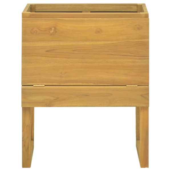vidaXL Kylpyhuoneen kaappi 60x45x75 cm täysi tiikki - Säilytys- & lukkokaapit