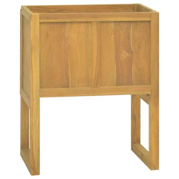 vidaXL Kylpyhuoneen kaappi 60x45x75 cm täysi tiikki - Säilytys- & lukkokaapit